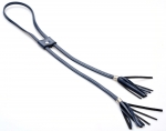 Eco Leather Cord with Stop and Tassels (ΒΑ000295) Color Μπλε / Blue